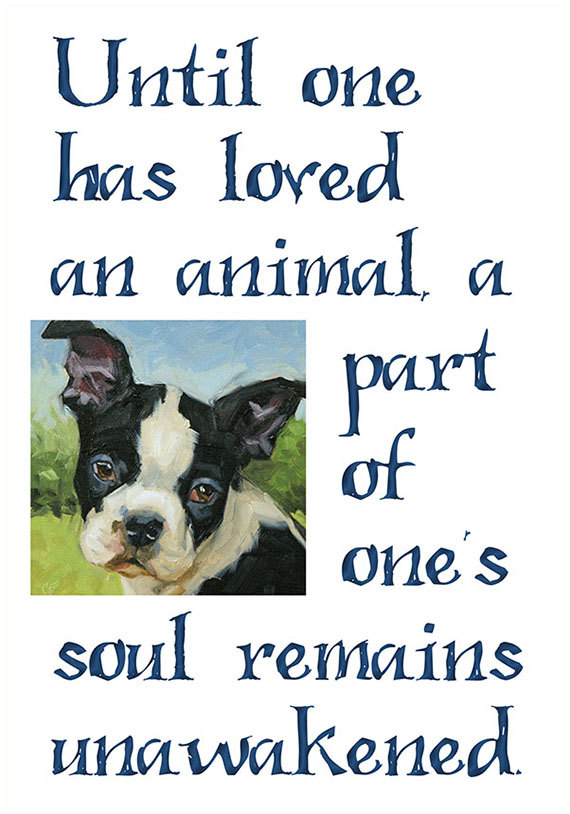 Dog Lover's Print, Giclee Print In 11x14 Mat, "until One Has Loved"